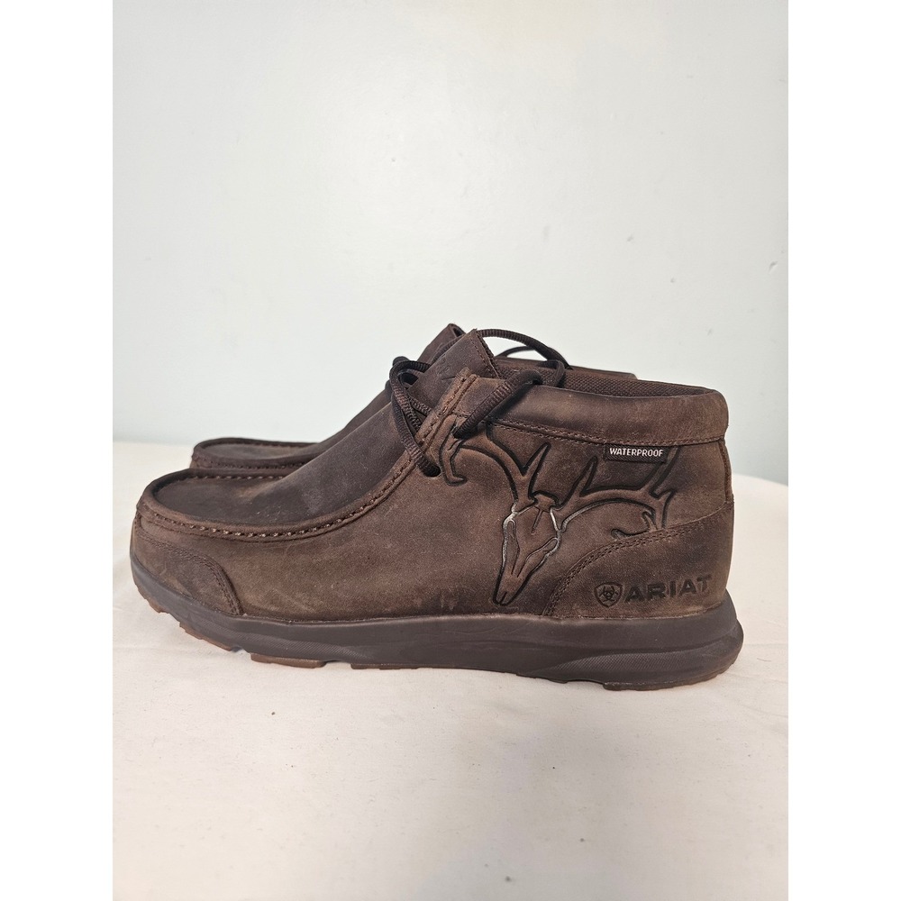 [Western] Ariat Spitfire Boots Mens 10EE Waterproof Leather Buck Skull 10044353